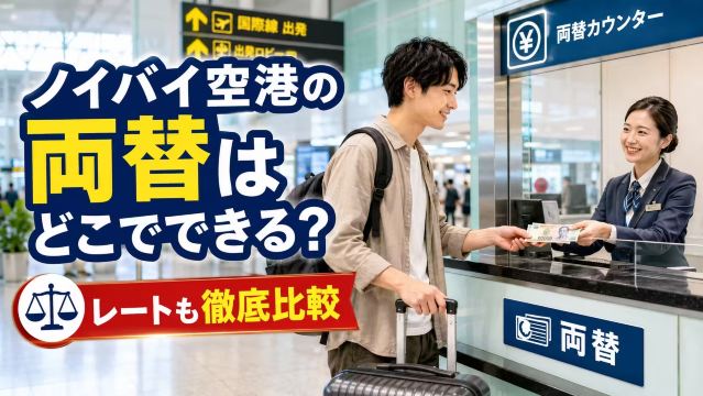 ノイバイ空港の両替所はどこ？場所やレートを解説
