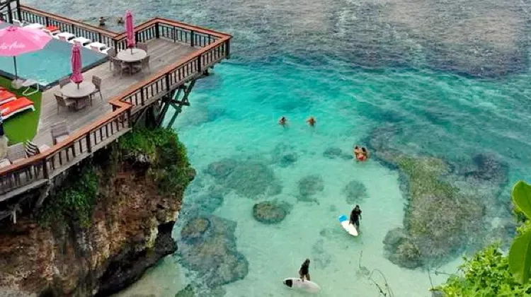 ウルワツ地区のビーチ