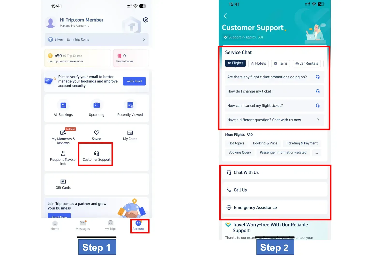 Trip.com Phone Number