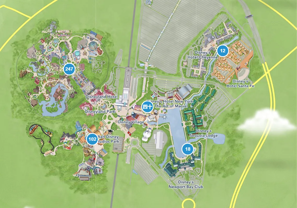 แผนที่ดิสนีย์แลนด์ ปารีส