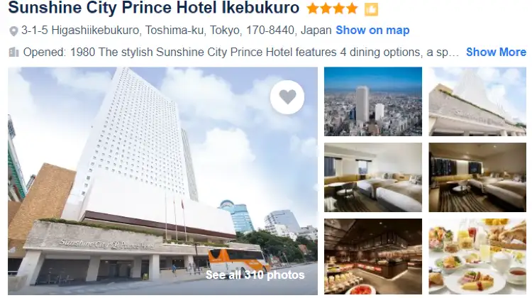 Sunshine City Prince Hotel Ikebukuro