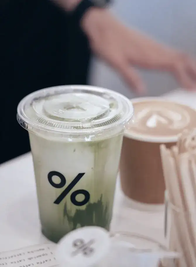 Iced Matcha Latte at % Arabica Hong Kong