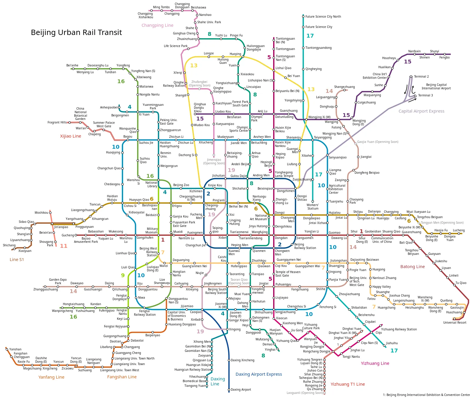 Beijing Itinerary: Beijing Metro Map