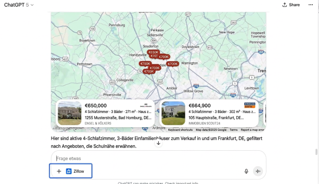 Zillow in ChatGPT