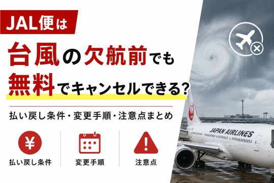 JAL便は台風の欠航前でも無料でキャンセルできる？払い戻し条件・変更手順・注意点まとめ