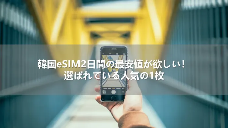 韓国eSIM2日間の最安値が欲しい！選ばれている人気の1枚