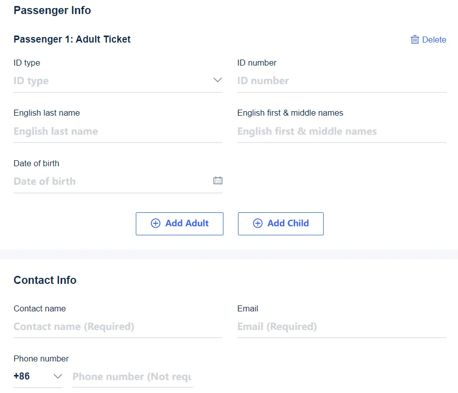 Buy Xian Train Tickets