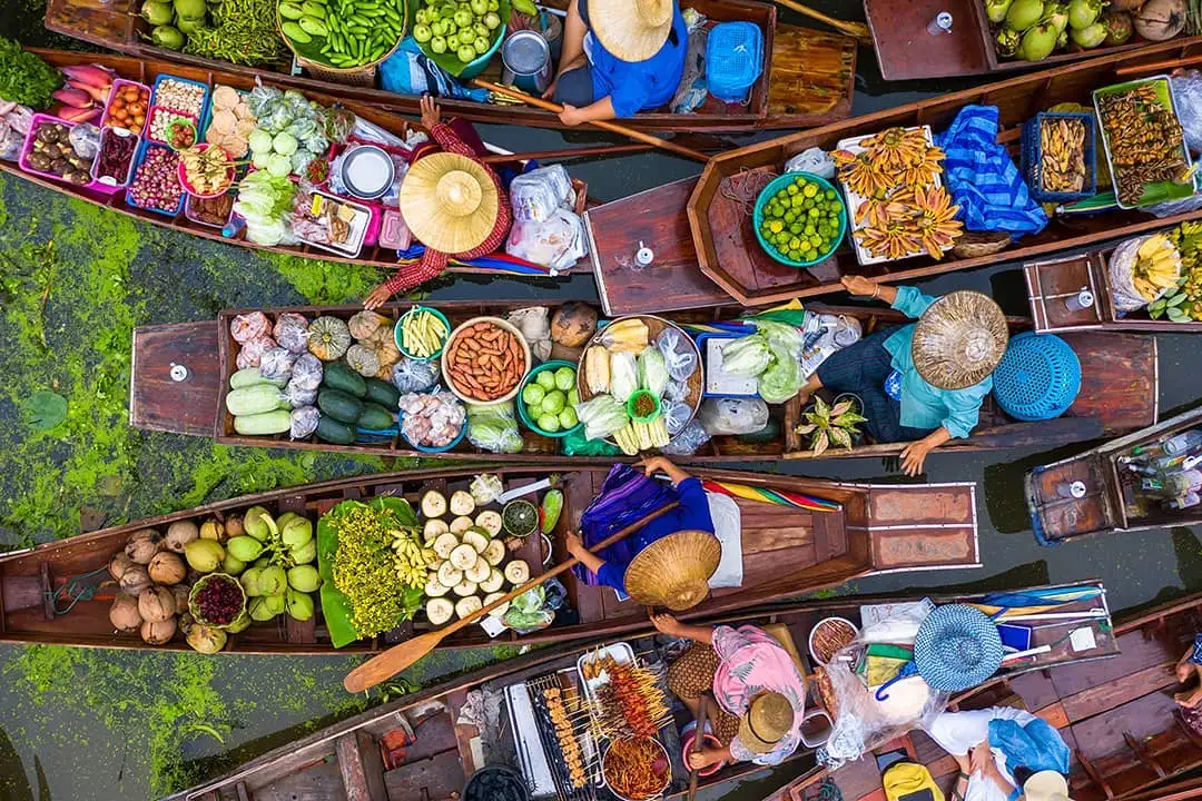 du lịch bangkok - chợ nổi damnoen saduak