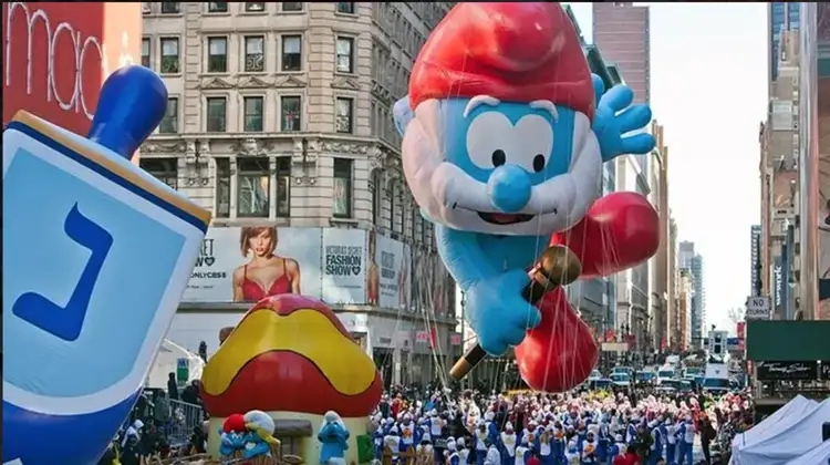 Giant balloons featuring popular characters are a highlight during Macy’s Thanksgiving Day Parade