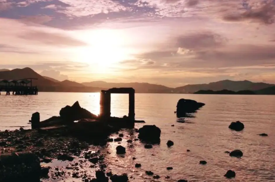 烏溪沙石灘日落