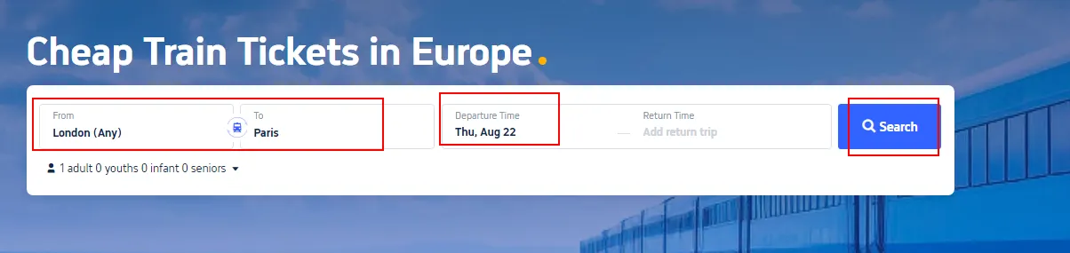 How to Buy Eurostar Tickets on Trip.com Website Step by Step