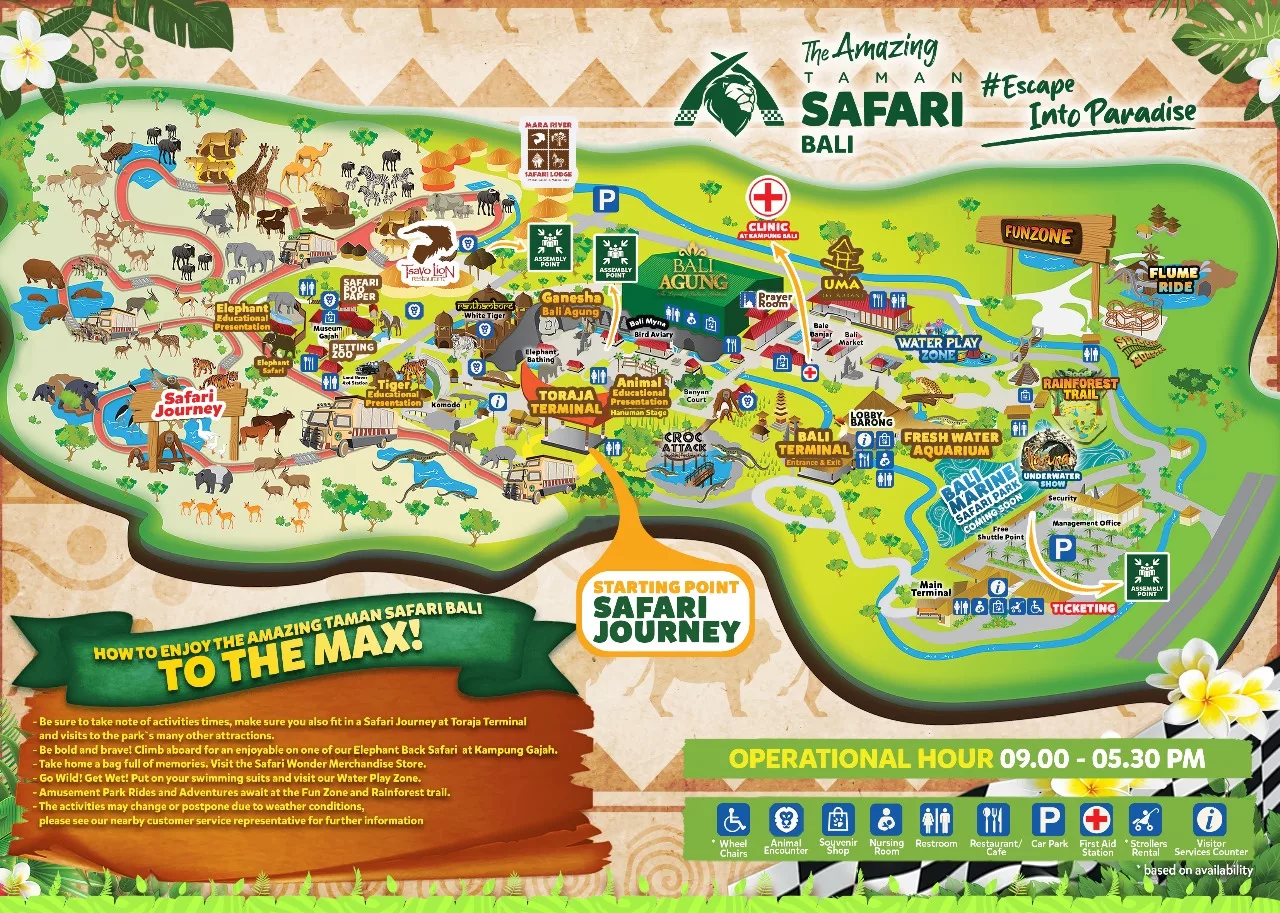 Peta Taman Safari Bali