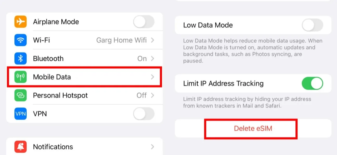 How to Delete eSIM from iPhone