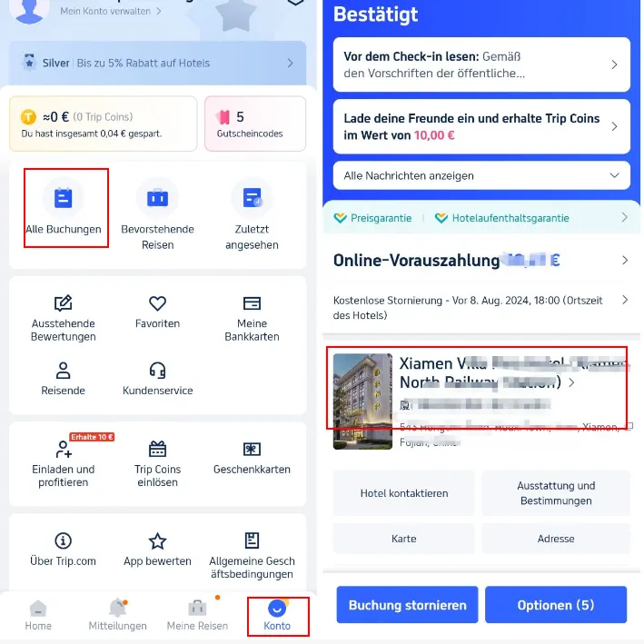 Schritt 1: Alle Buchungen verwalten