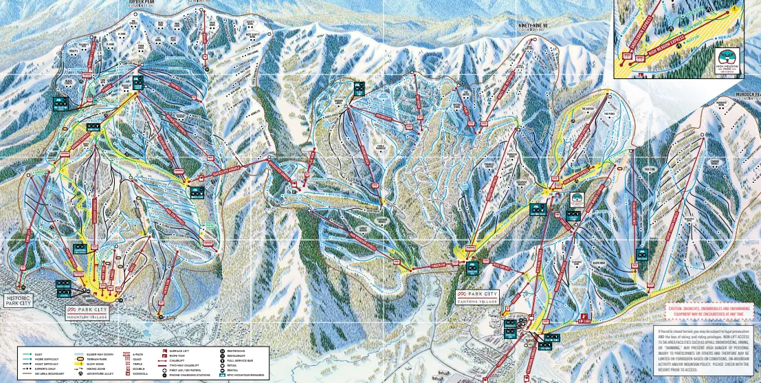  Park City Ski Resort Map