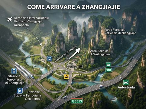 Come arrivare a Zhangjiajie nel 2026: voli, treni e percorsi