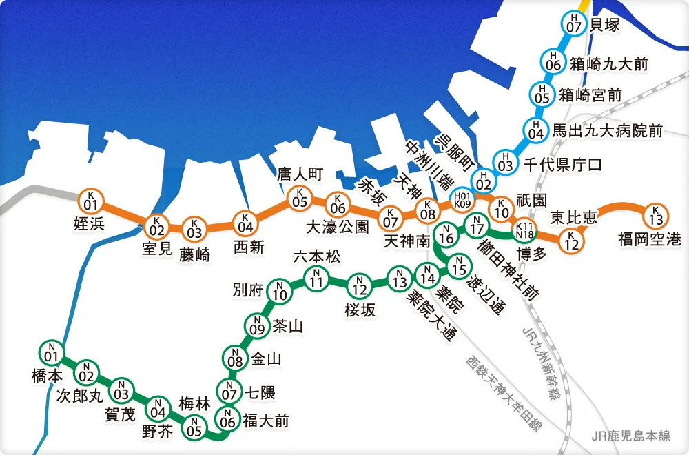 ＜地下鉄路線図＞