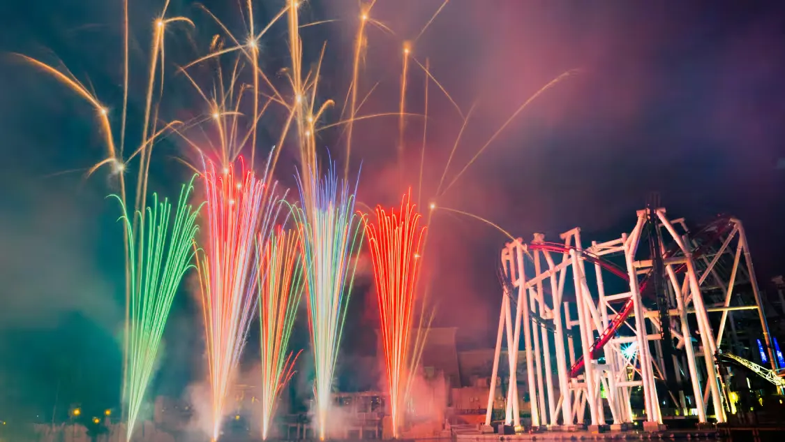 Universal Studios Singapore firework timing