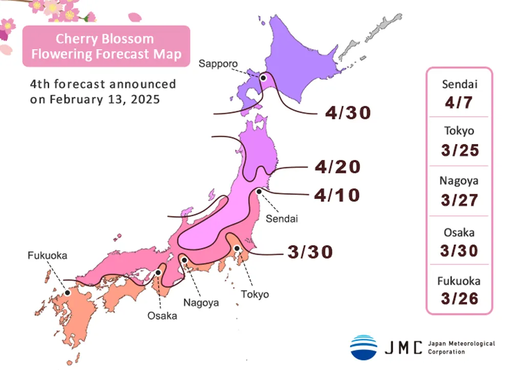 Japanese Cherry Blossom Forecast Just Released!