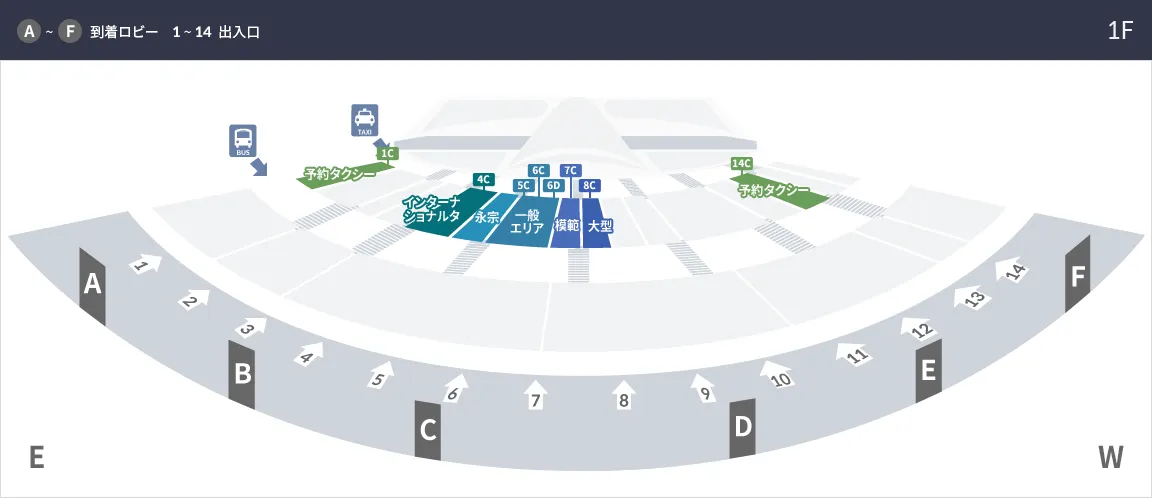 第1ターミナルのタクシー乗り場