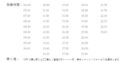 グランドホテル台北へのアクセス