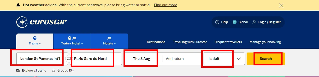 How to Buy Eurostar Tickets on Eurostar Website Step by Step