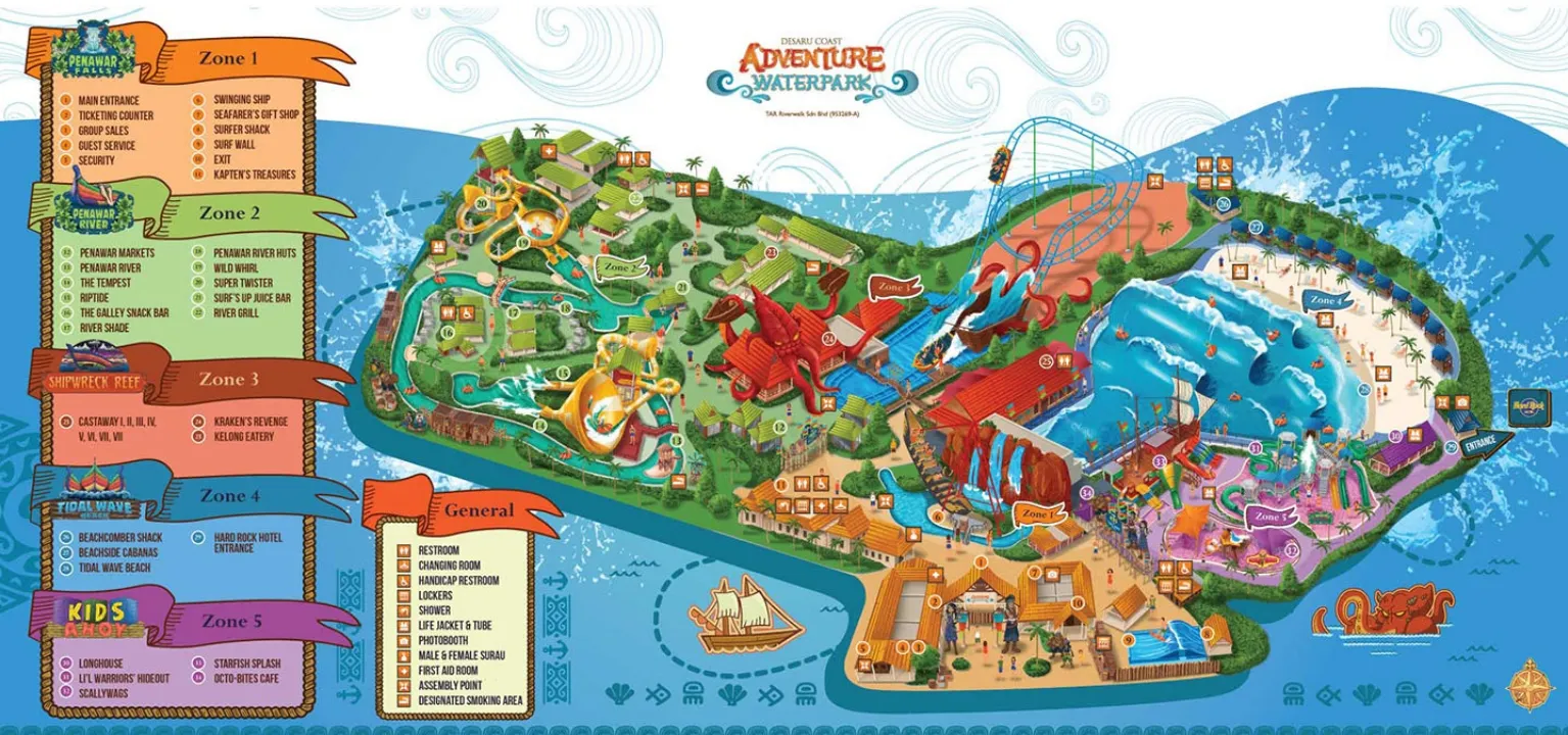Adventure Waterpark Desaru Coast Map