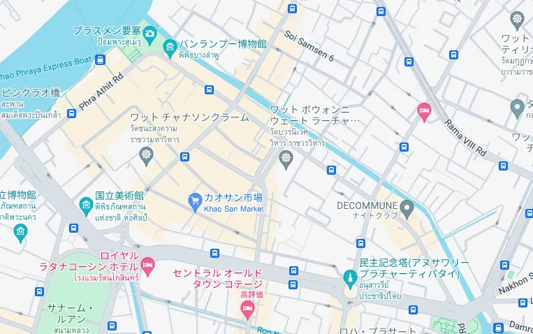 おすすめのホテルエリア｜カオサン通り 