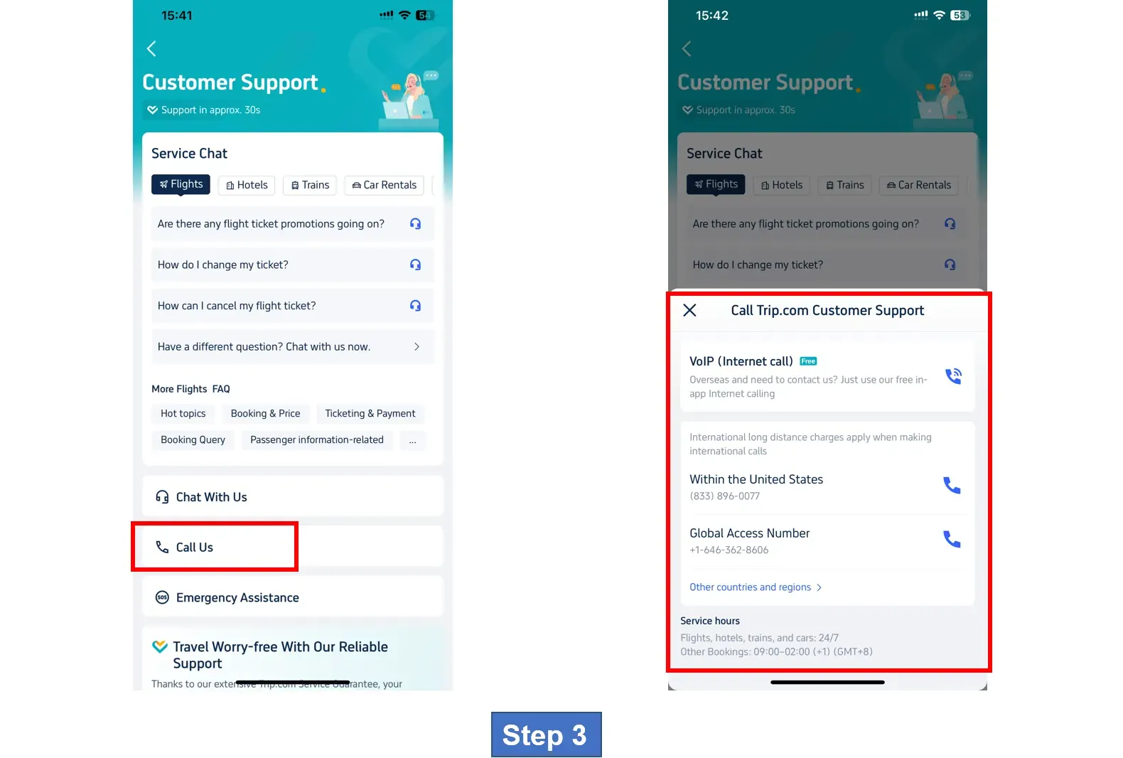 Trip.com Phone Number