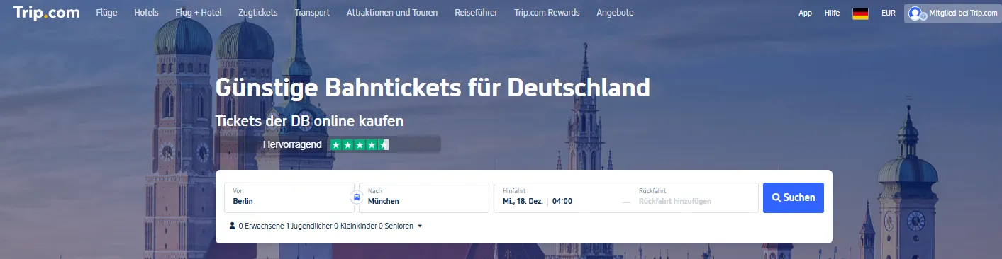 Günstige Bahntickets für Deutschland