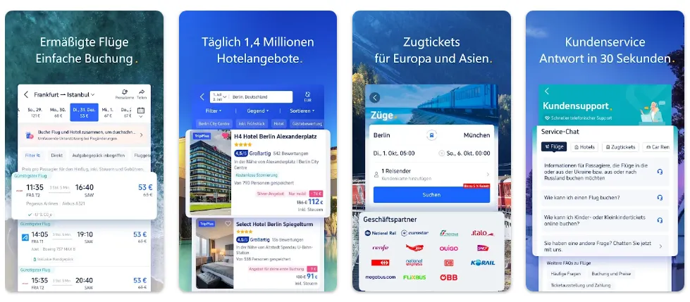 Trip.com: Dein All-in-One Reisebegleiter für Bahn, Flug und Hotel