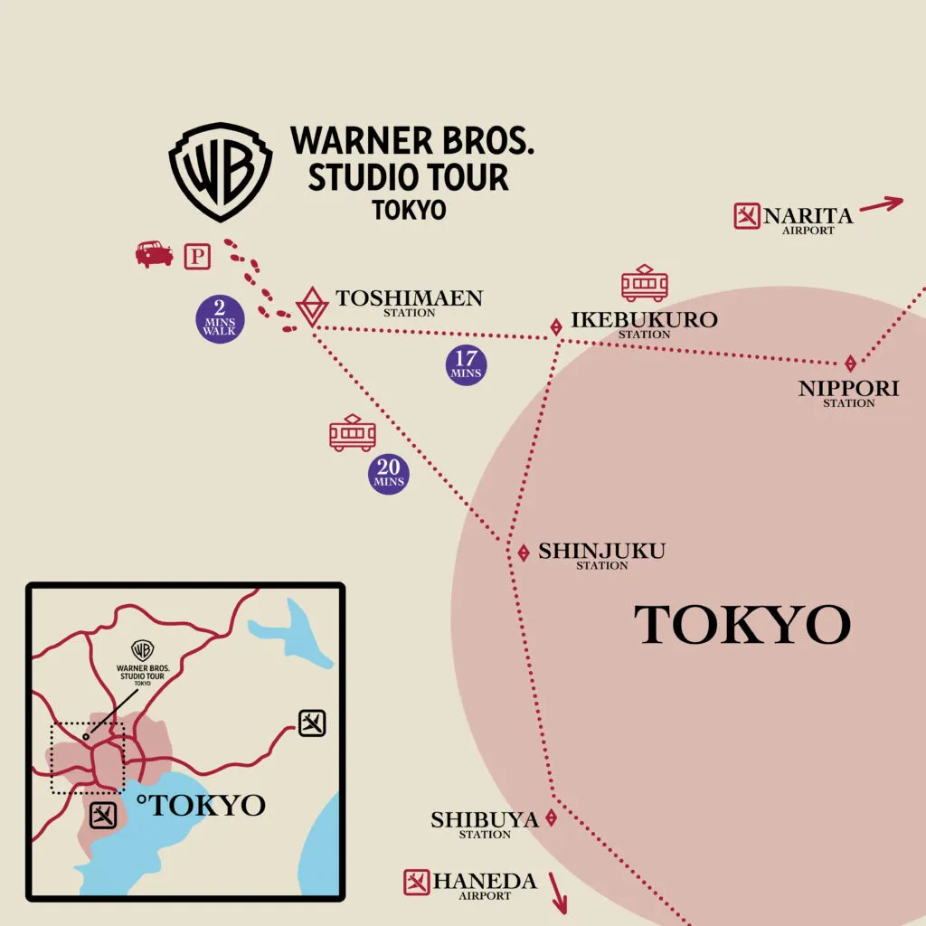 How to Get to Warner Bros. Studio Tour Tokyo - Location & Transport