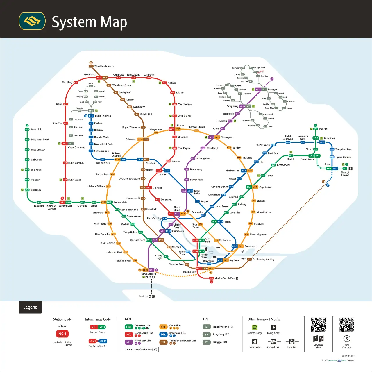 Singapore MRT Map 2023