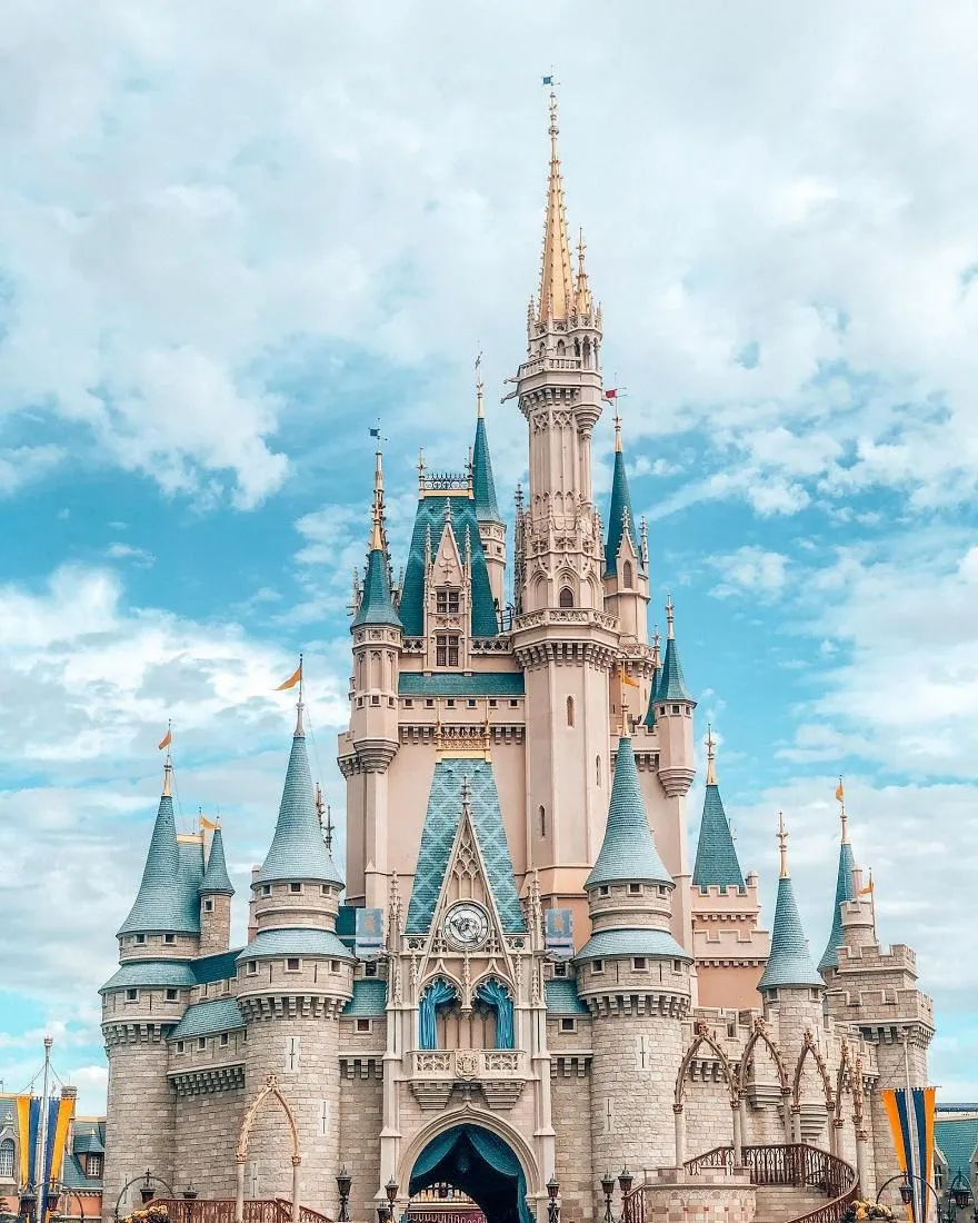 The Cinderella Castle in Magic Kingdom Park will feature Disney Christmas festive projections