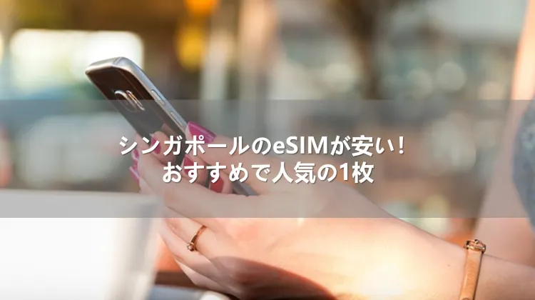 シンガポールのeSIMが安い!おすすめで人気の1枚