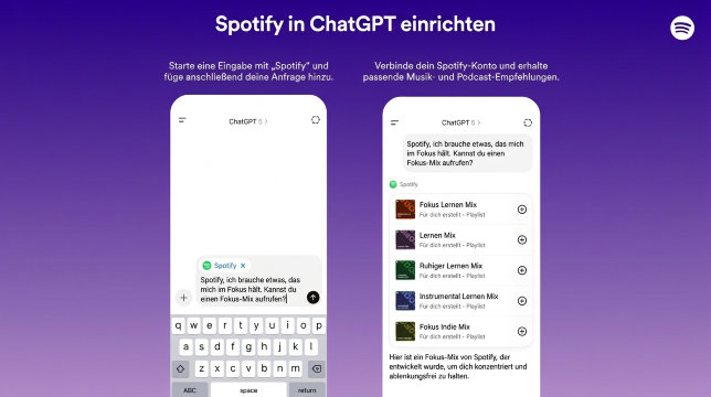 Spotify in ChatGPT einrichten