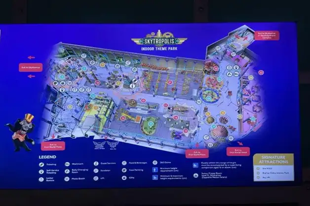 Skytropolis Indoor Theme Park Map