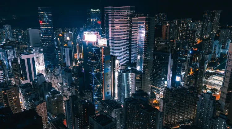 Hong Kong skyline - Hong Kong skyline at nighttime