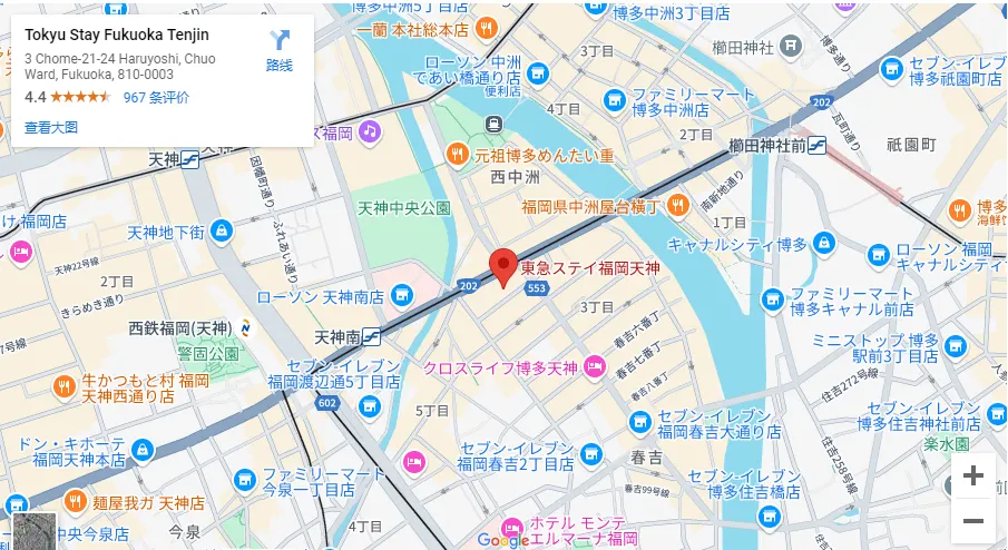 福岡天神東急 STAY 酒店地址