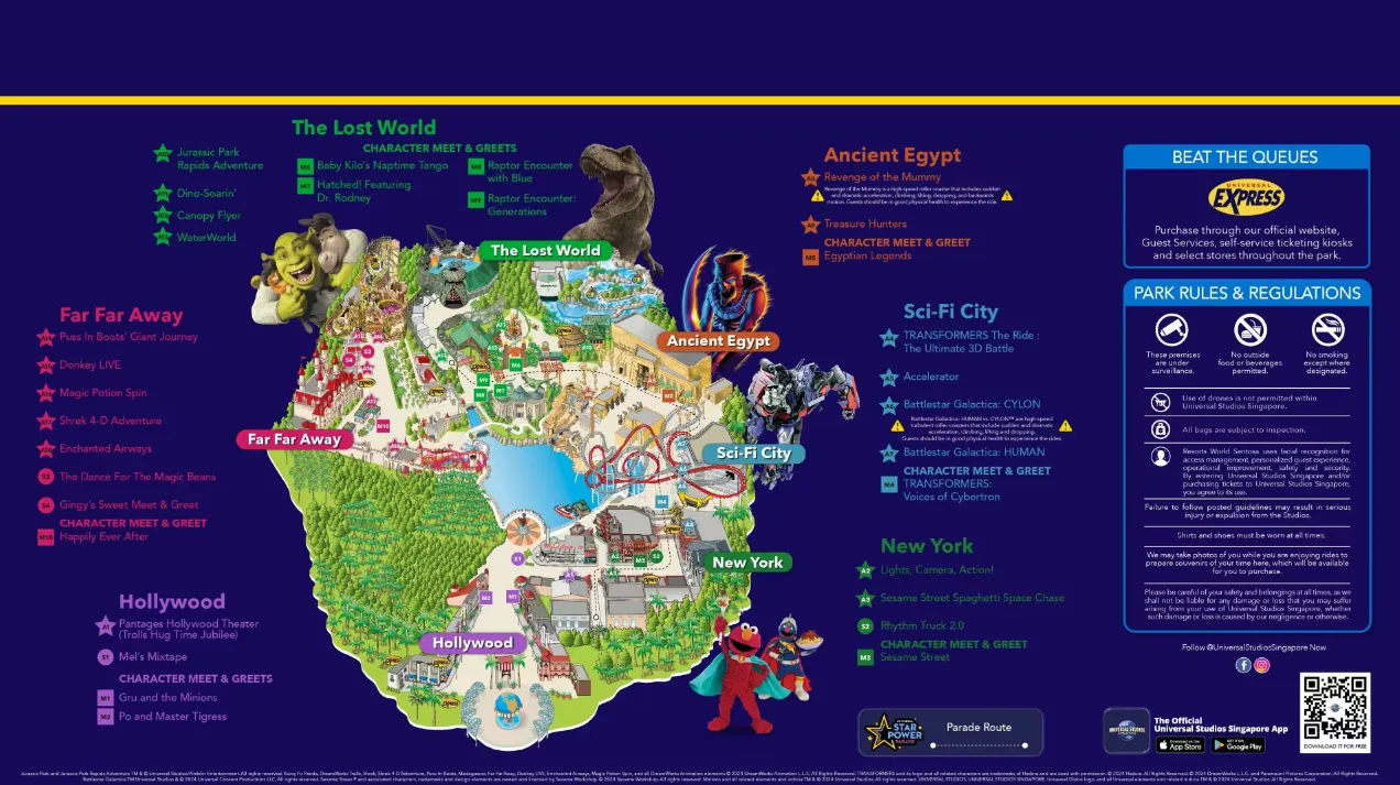 Universal Studios Singapore Map