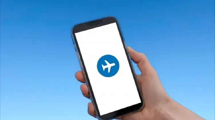 機内モードをオフにする