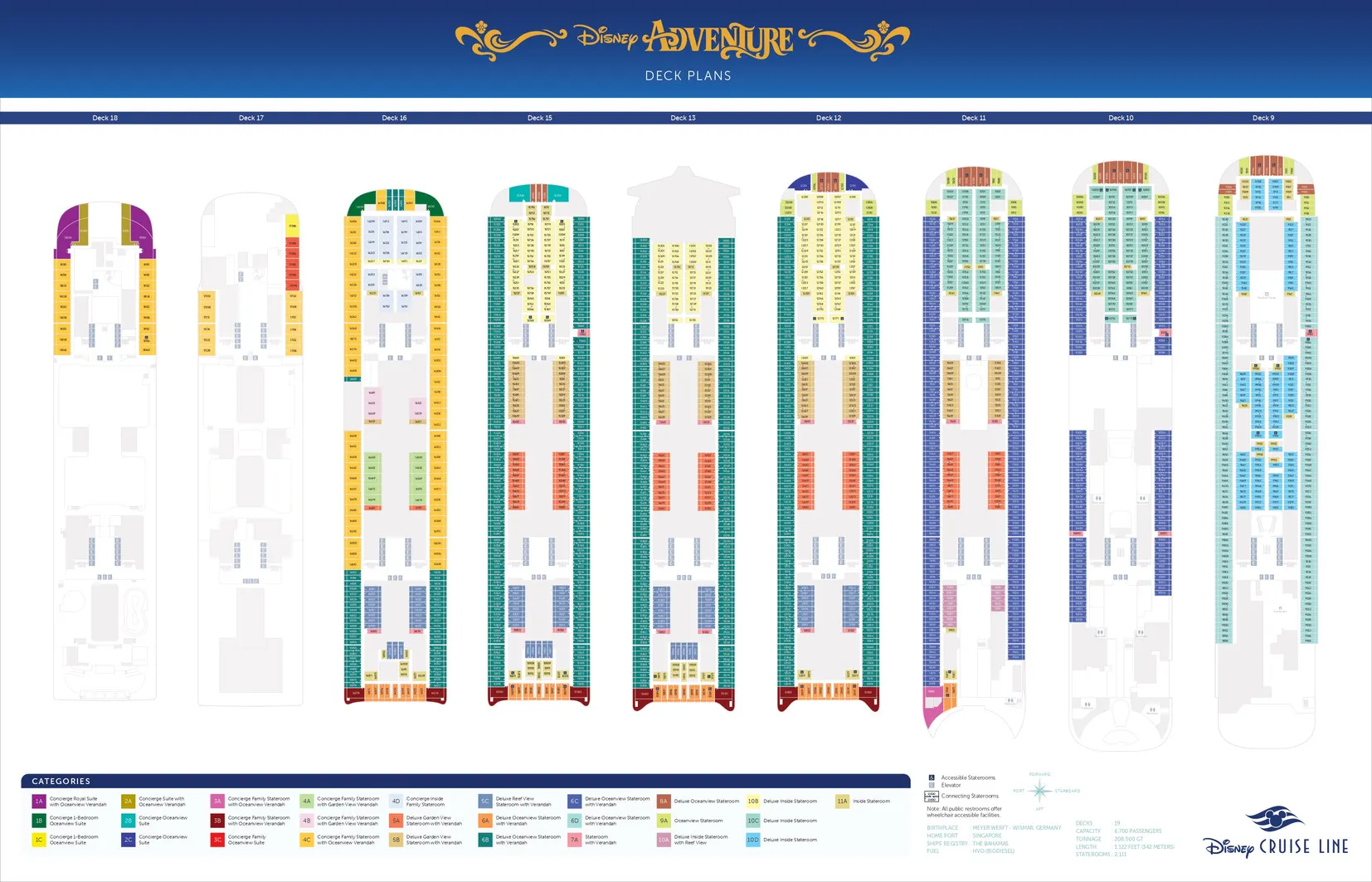 Disney Adventure deck plan