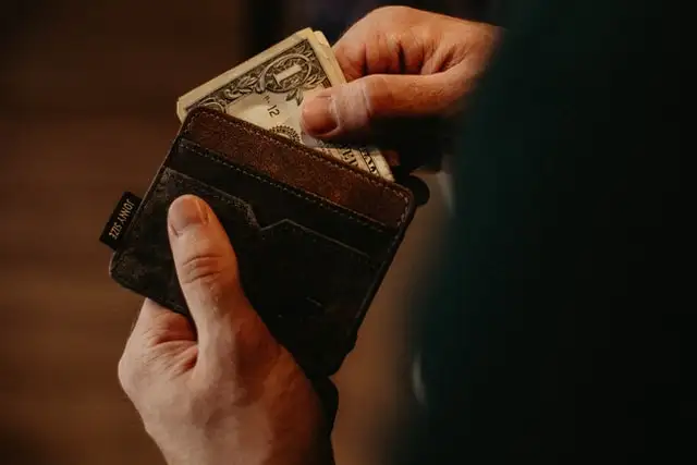 Man holding wallet