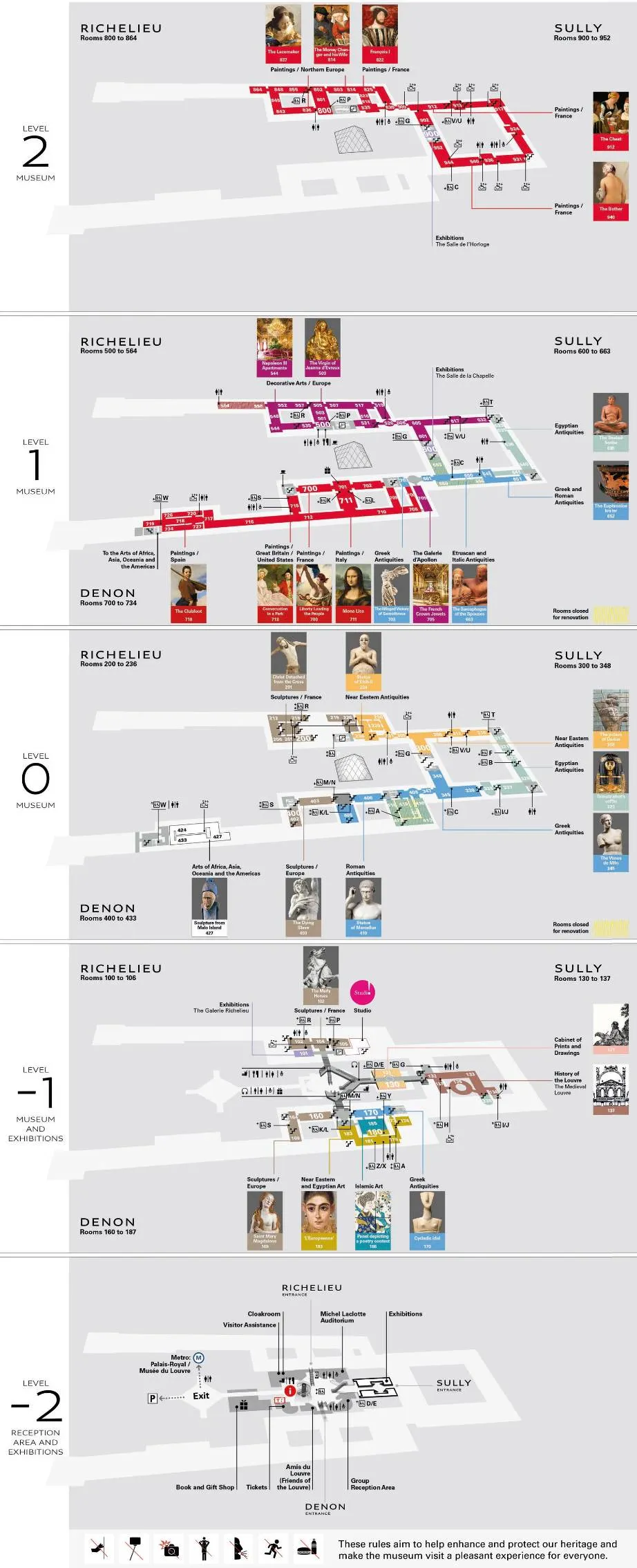 แผนที่พิพิธภัณฑ์ลูฟร์