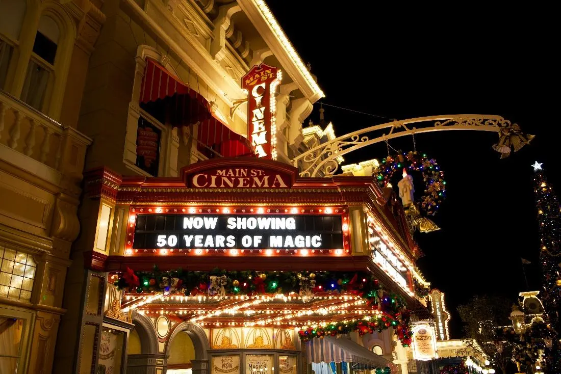 Explore the Disney Christmas Decorations for Main Street in Magic Kingdom Park
