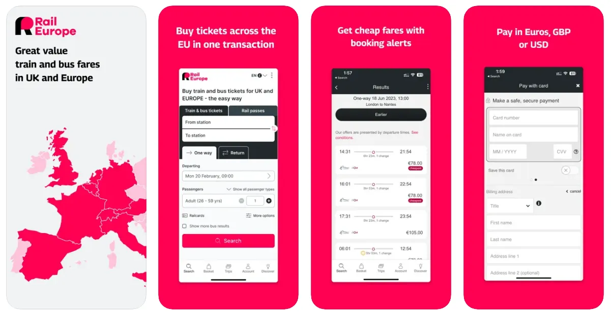 Rail Europe: Bahntickets und Pässe für deine Zugreise