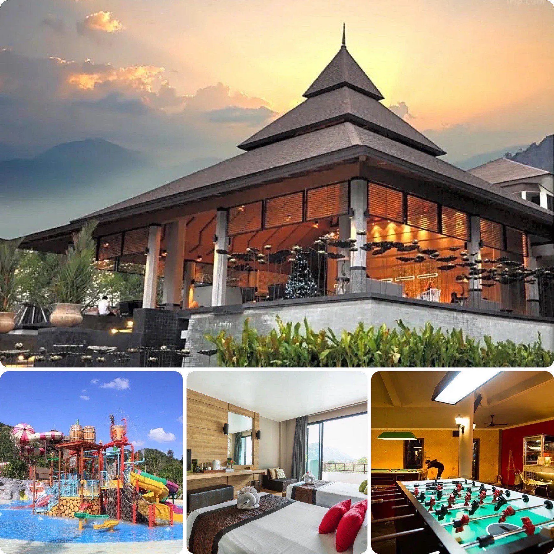 โรงแรมที่มีสวนน้ำ 