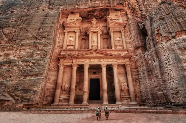 Source: Brian Kairuz/ unsplash  The Al-Khazneh is one of the most spectacular temples built in Petra.