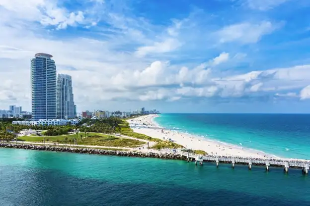 Miami Beach's crystal blue waters