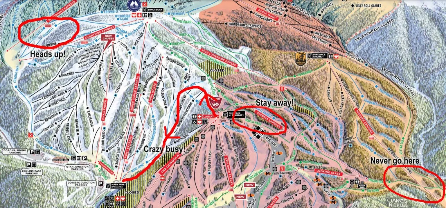 Winter Park Ski Resort Map